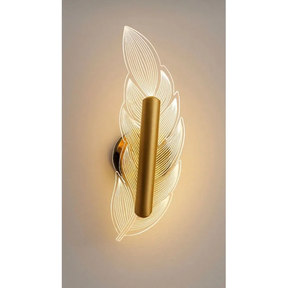 LED-seinävalaisin Linento Lighting BRZ-343409, IP20, 4000K, kulta