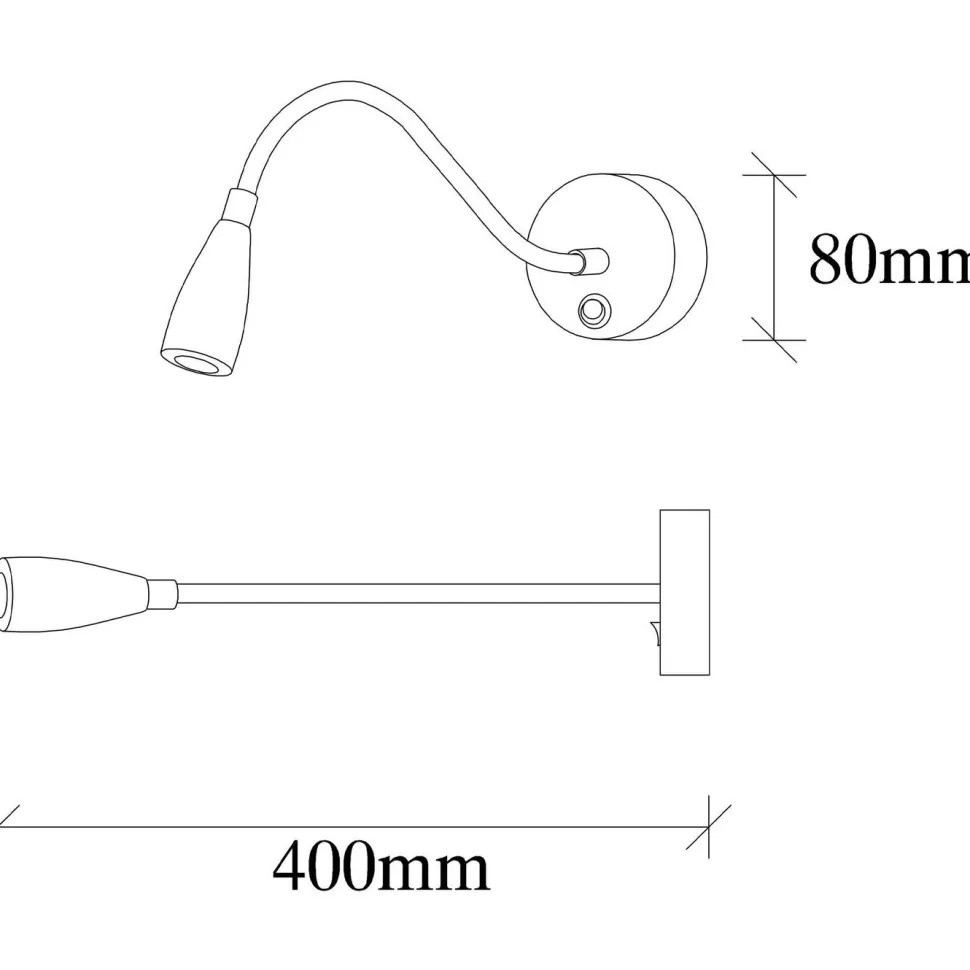 LED-seinävalaisin Linento Lighting Reading eri värejä