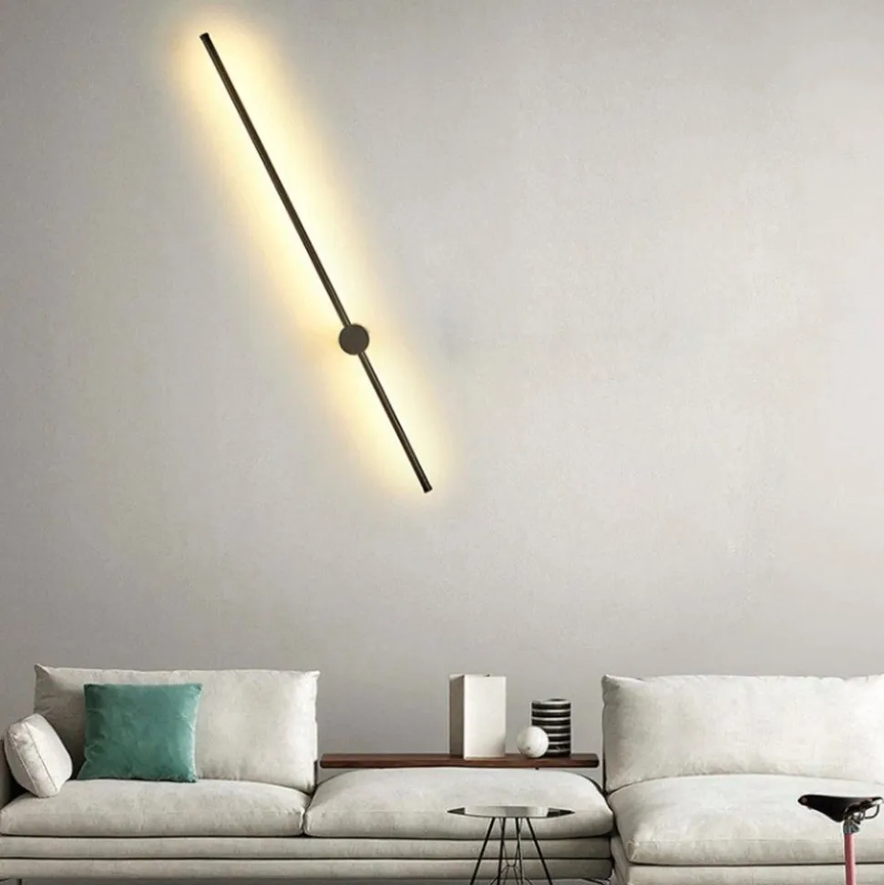 LED-seinävalaisin Linento Lighting Wible 121 cm musta