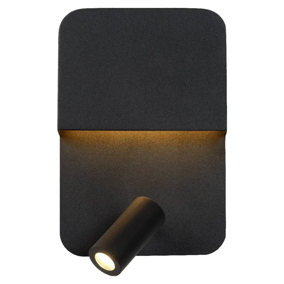 LED-seinävalaisin Lucide Boxer 2x5W musta