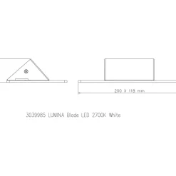 LED-seinävalaisin Lumiance Lumina Blade 6 W 2700 K valkoinen