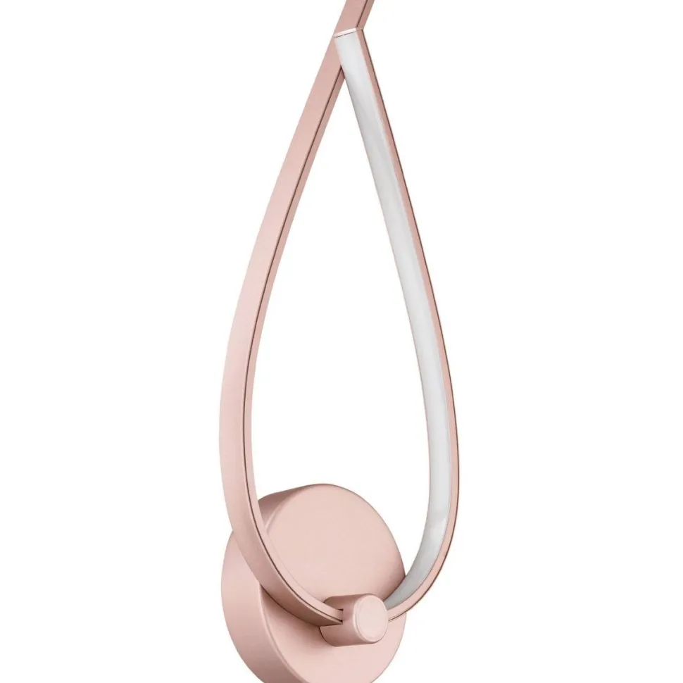 LED-Seinävalaisin Palozza 42,5cm ruusukulta