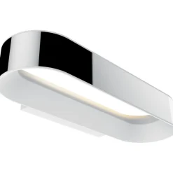 LED-seinävalaisin Paulmann Agena, IP44, 2700K, himmennettävä, kromi/mattavalkoinen