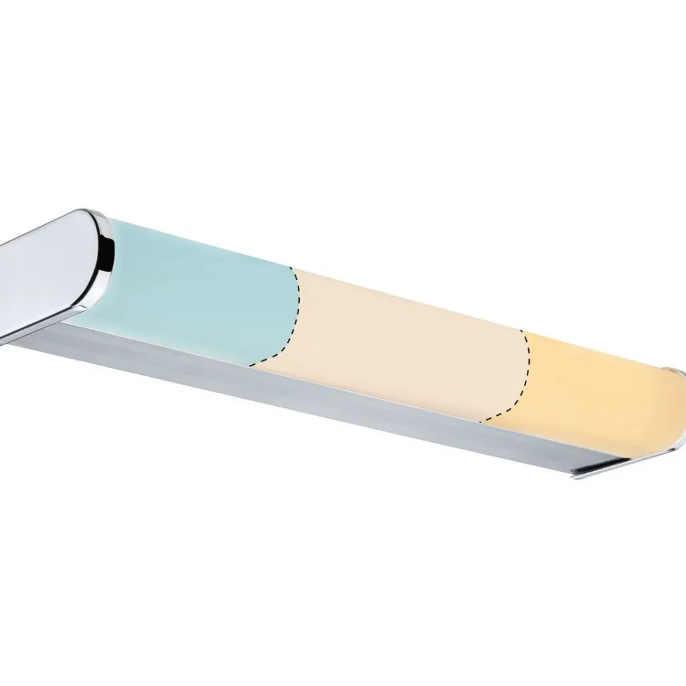 LED-seinävalaisin Paulmann Arneb, IP44, 700lm, 6.5W, säädettävä värilämpötila, kromi