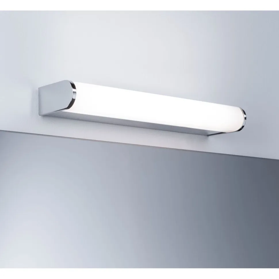 LED-seinävalaisin Paulmann Arneb, IP44, 700lm, 6.5W, säädettävä värilämpötila, kromi