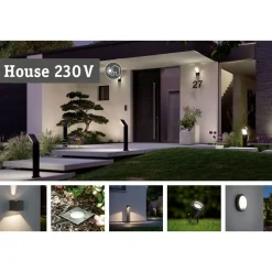 LED-Seinävalaisin Paulmann Flame 155mm antrasiitti