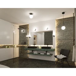 LED-seinävalaisin Paulmann Gove, IP44, 3000K, mattamusta