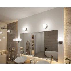 LED-seinävalaisin Paulmann Gove, IP44, 3000K, mattamusta