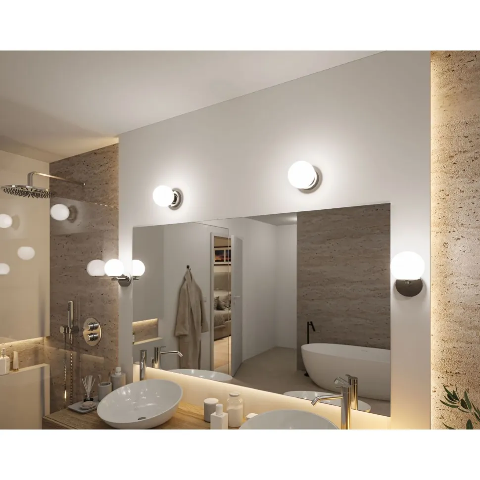 LED-seinävalaisin Paulmann Gove, IP44, 3000K, mattamusta