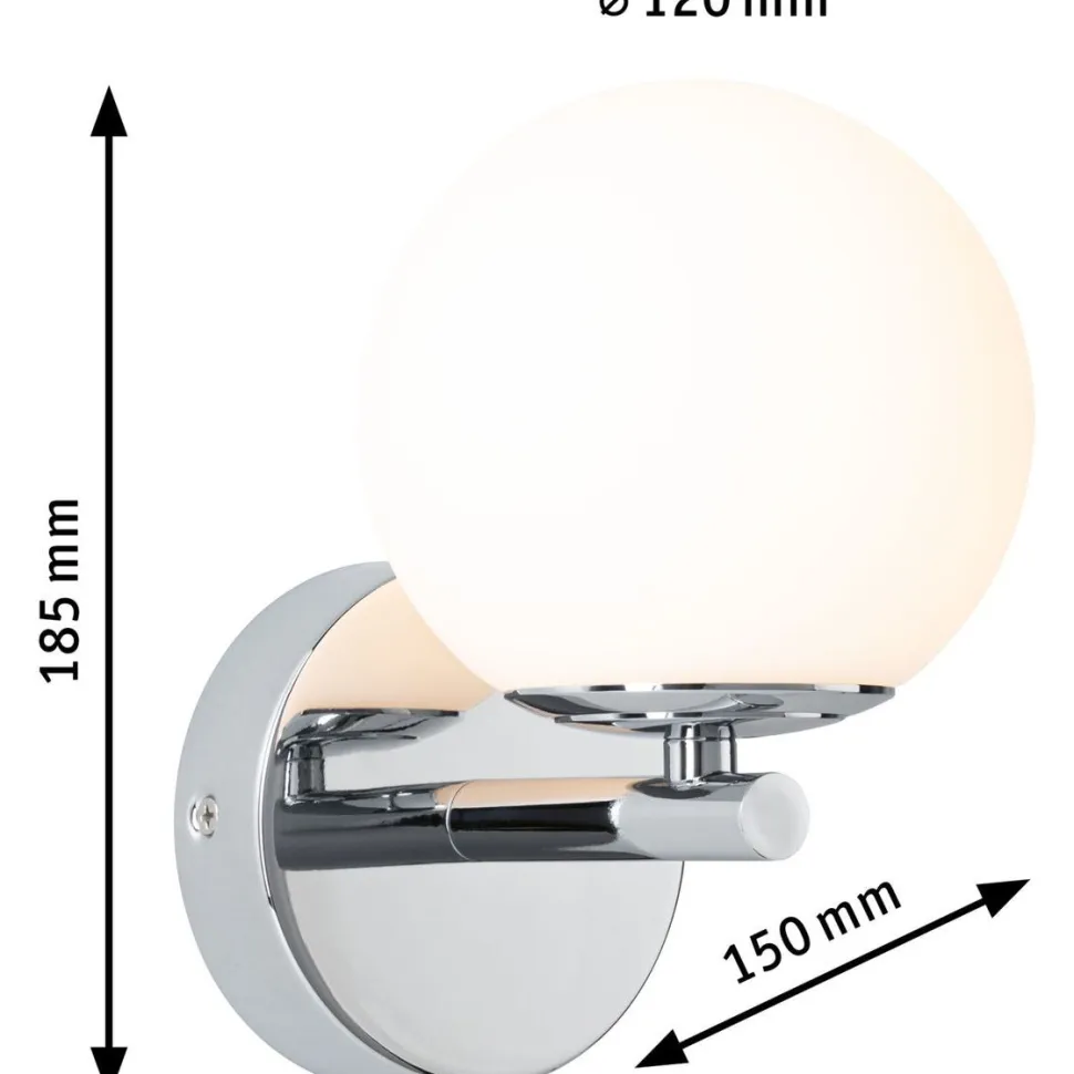 LED-seinävalaisin Paulmann Gove, IP44, 3000K, mattamusta