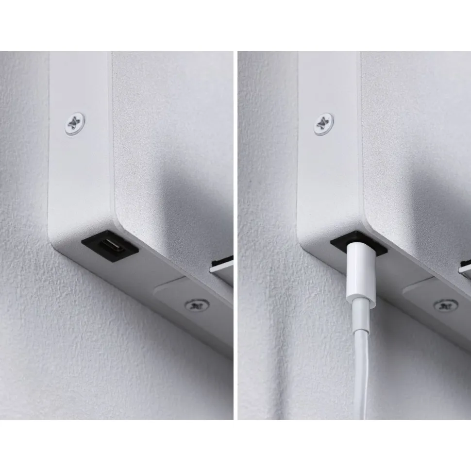 LED-seinävalaisin Paulmann Halina, USB C, 2700K, 200lm, 2.4W, mattamusta