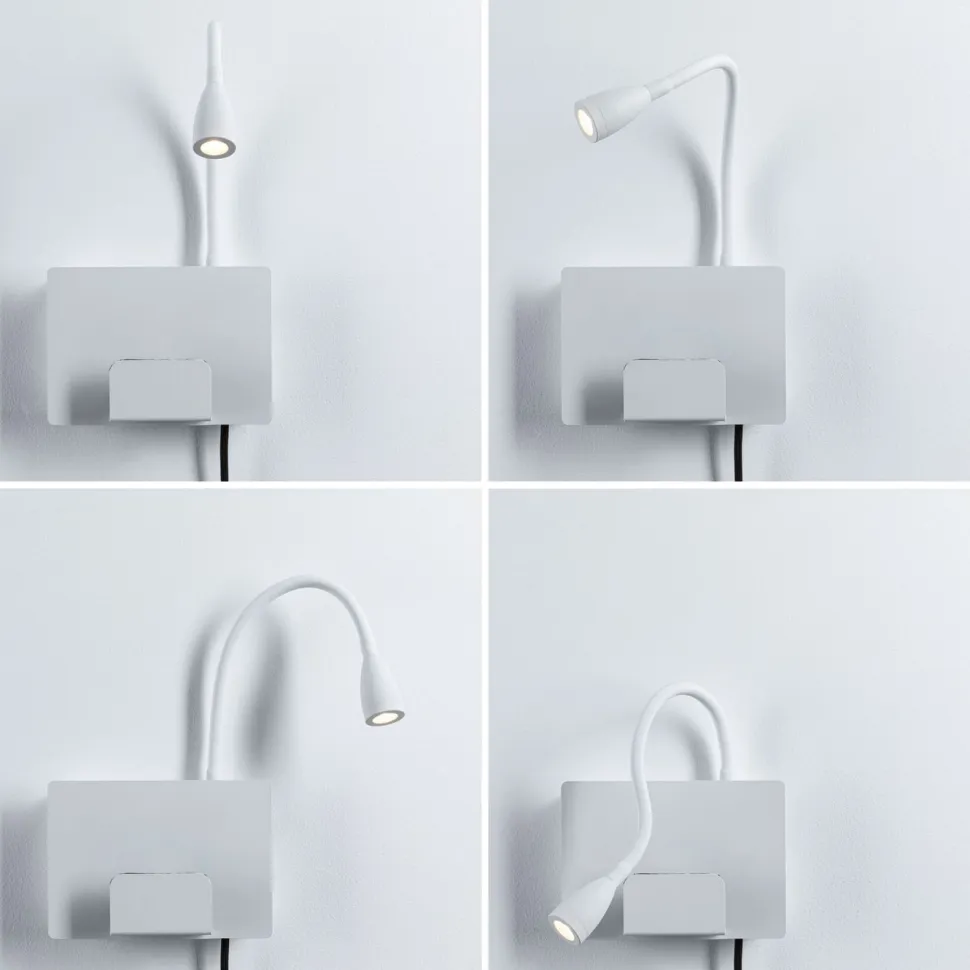 LED-seinävalaisin Paulmann Halina, USB C, 2700K, 200lm, 2.4W, mattamusta