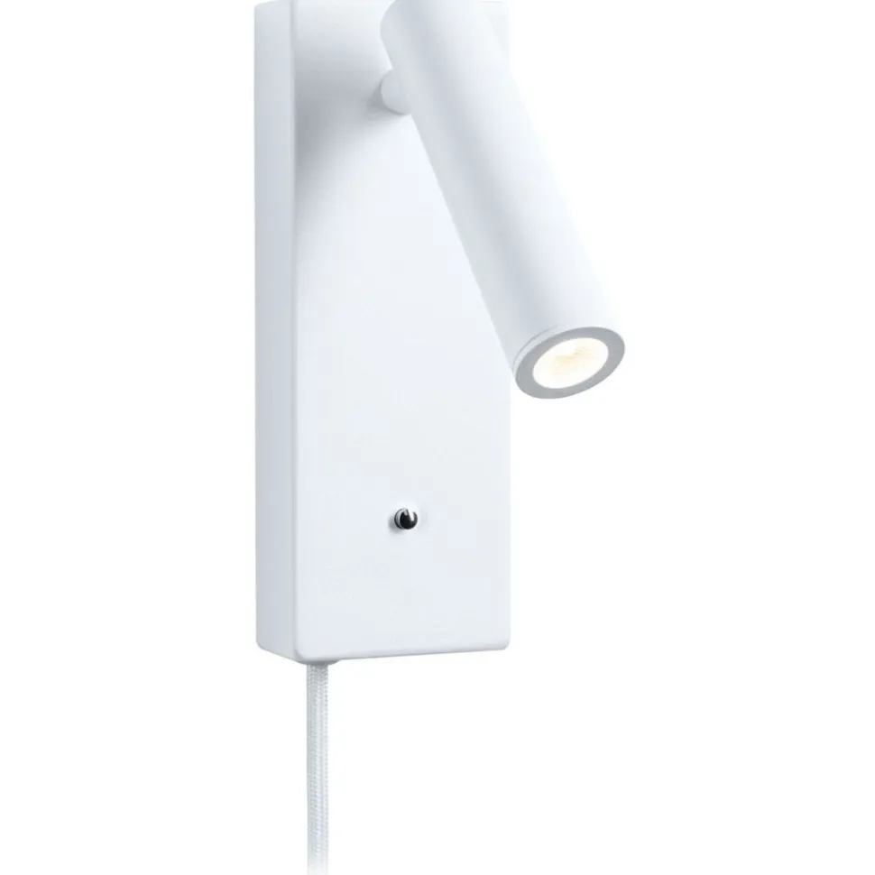 LED-seinävalaisin Paulmann Hulda, Hulda, USB C, 3000K, 130lm, 2.5W, himmennettävä, mattavalkoinen