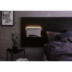 LED-seinävalaisin Paulmann Jarina, USB C, 3000K, himmennettävä, mattamusta