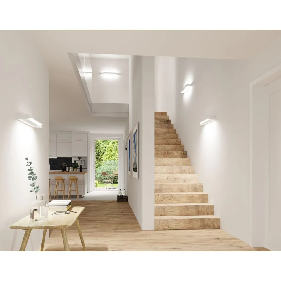 LED-seinävalaisin Paulmann Lucille, 40cm, IP44, 2700K, himmennettävä, valkoinen