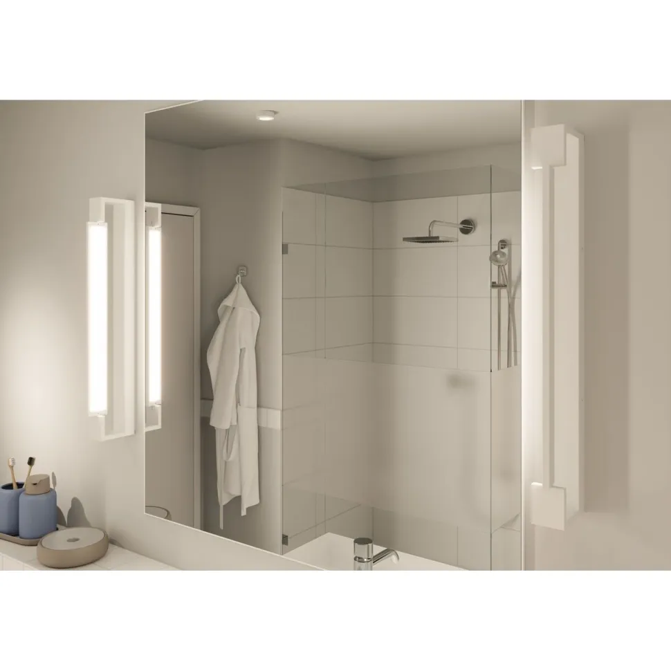 LED-seinävalaisin Paulmann Lucille, 40cm, IP44, 2700K, himmennettävä, valkoinen
