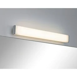 LED-seinävalaisin Paulmann Nembus, IP44, 3000K, 600lm, 9W, kromi/valkoinen