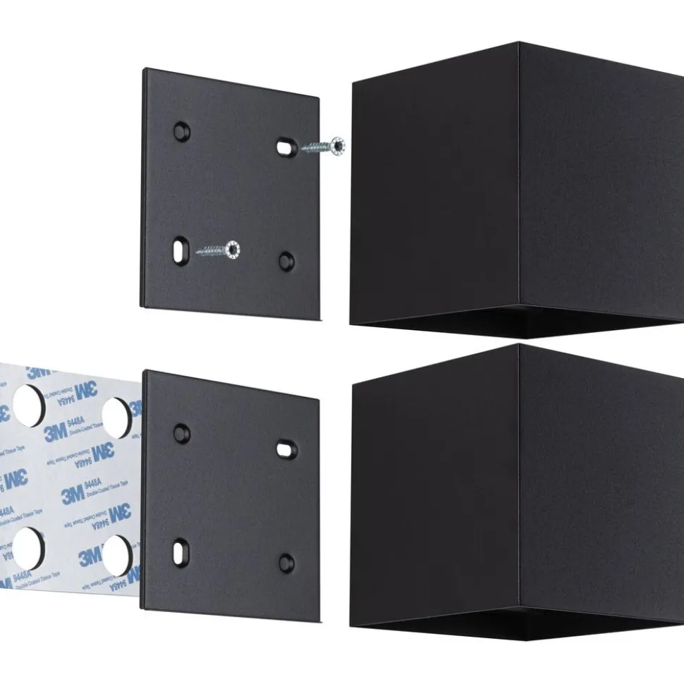 LED-seinävalaisin Paulmann Nyara, IP44, 3000K, 100x100mm, 2x1W / 1W, akkukäyttöinen, hämäräohjattu liiketunnistin (HF), valkoinen