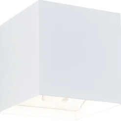 LED-seinävalaisin Paulmann Nyara, IP44, 3000K, 100x100mm, 2x1W / 1W, akkukäyttöinen, hämäräohjattu liiketunnistin (HF), valkoinen
