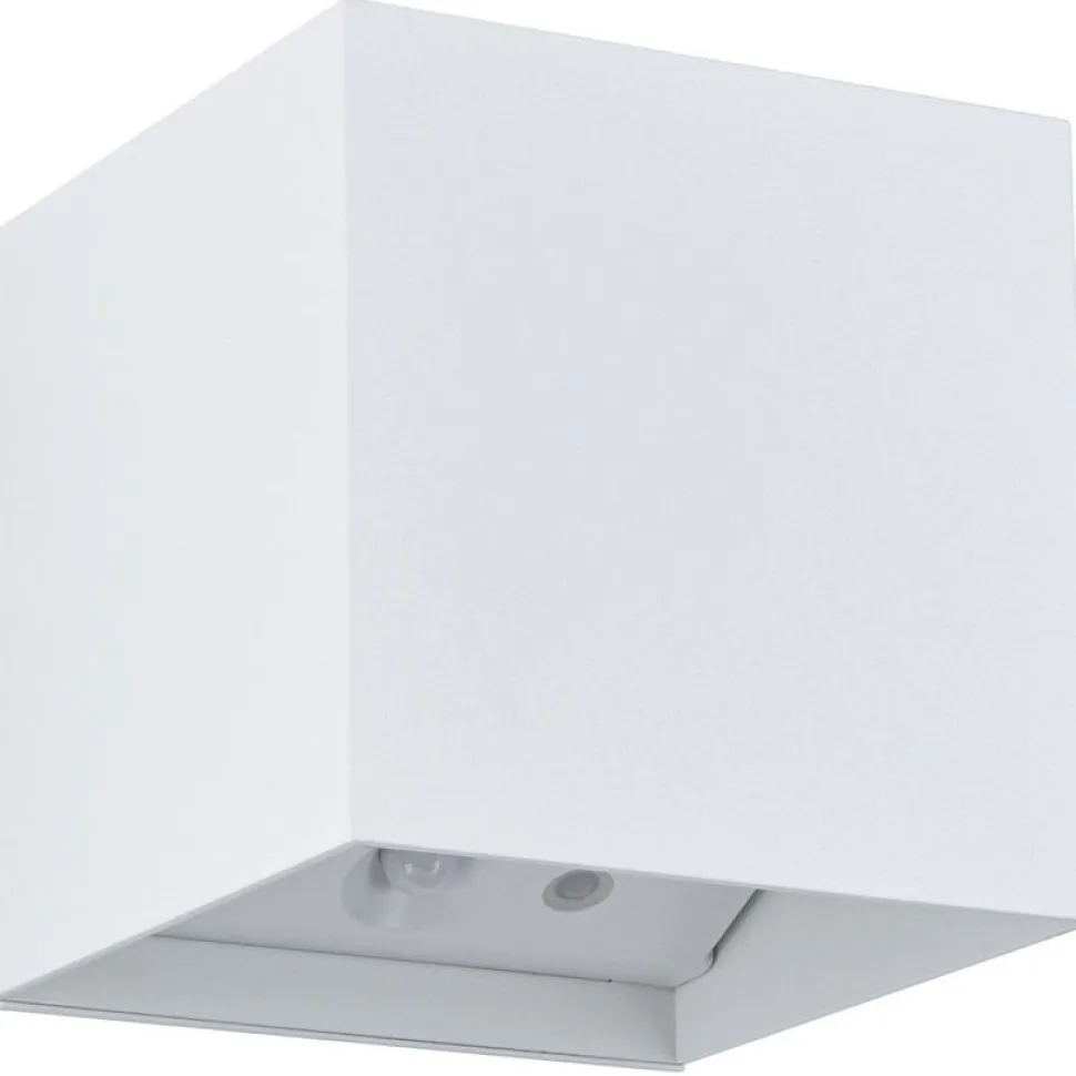 LED-seinävalaisin Paulmann Nyara, IP44, 3000K, 100x100mm, 2x1W / 1W, akkukäyttöinen, hämäräohjattu liiketunnistin (HF), valkoinen