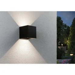 LED-seinävalaisin Paulmann Nyara, IP44, 3000K, 100x100mm, 2x1W / 1W, akkukäyttöinen, hämäräohjattu liiketunnistin (HF), valkoinen