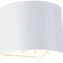 LED-seinävalaisin Paulmann Nyora, IP44, 3000K, 135x120mm, 2x1W / 1W, akkukäyttöinen, hämäräohjattu liiketunnistin (HF), valkoinen