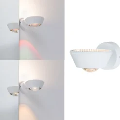 LED-seinävalaisin Paulmann Sabik, IP44, 2700K, himmennettävä, mattavalkoinen