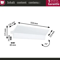 LED-seinävalaisin Paulmann Stine, 2700K, himmennettävä, mattamusta