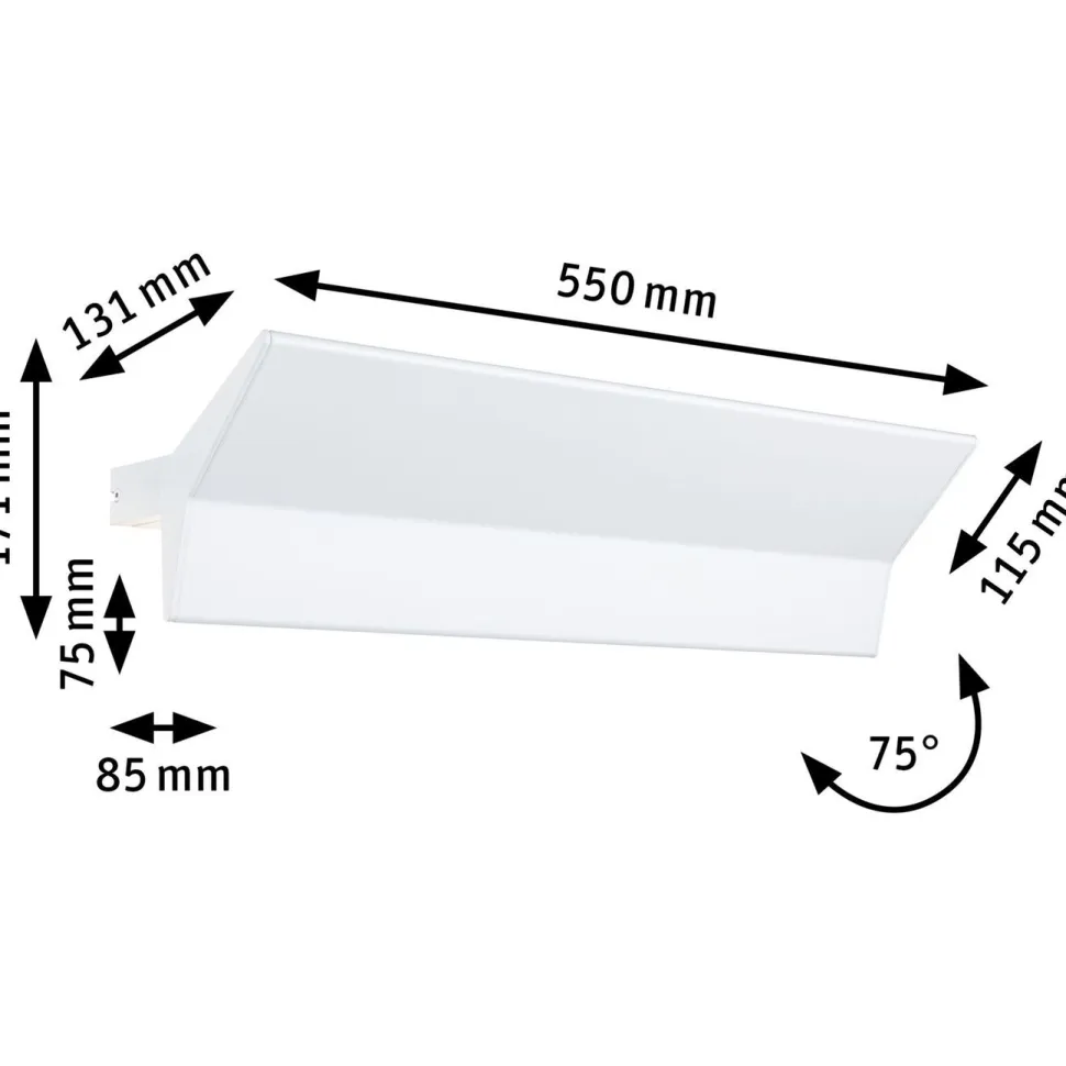 LED-seinävalaisin Paulmann Stine, 2700K, himmennettävä, mattamusta