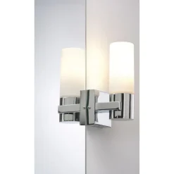 LED-seinävalaisinsetti Gemini 195x85x105 mm 2 kpl kromi IP44