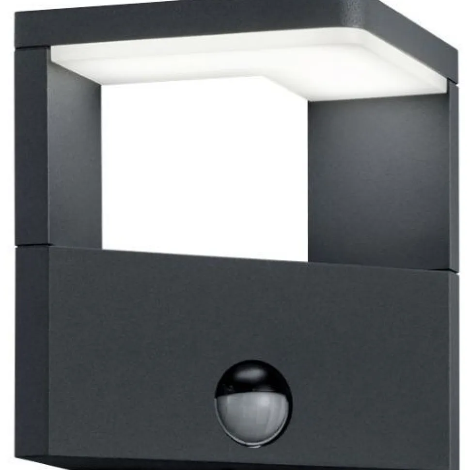 LED-seinävalaisin Trio Ganges 150x170 mm antrasiitti liiketunnistin