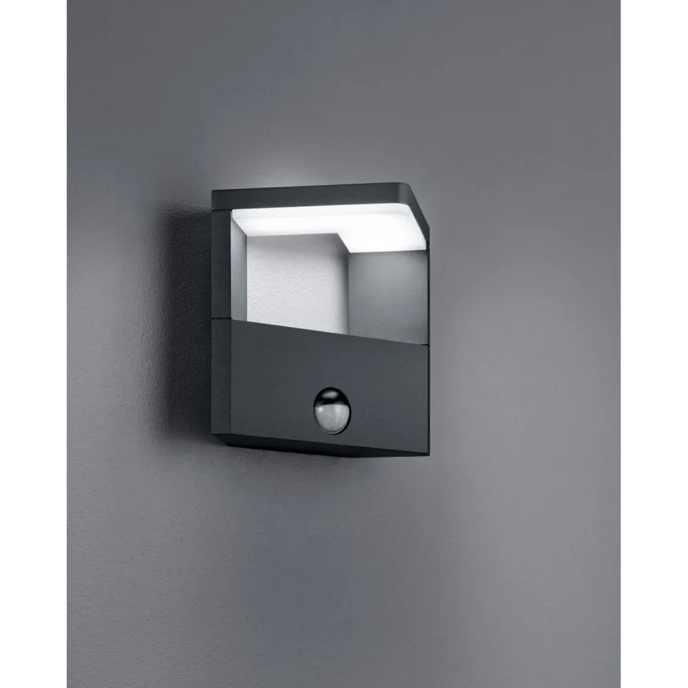 LED-seinävalaisin Trio Ganges 150x170 mm antrasiitti liiketunnistin