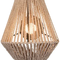 LED-seinävalaisin Trio Lira, ruskea/paperinaru, ladattava