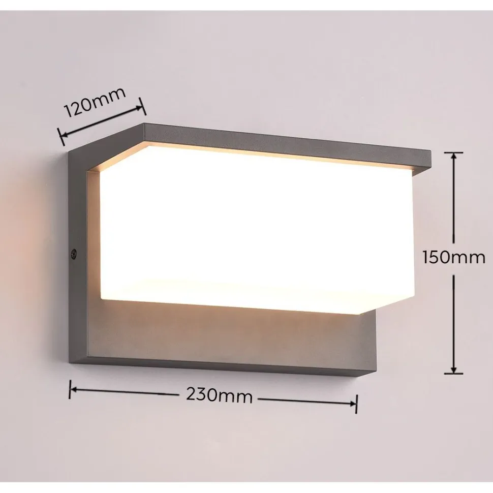 LED-seinävalaisin Trio Nestos, antrasiitti