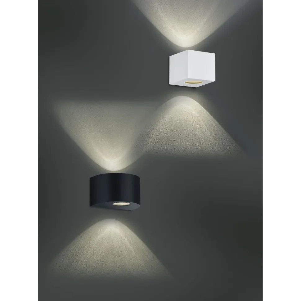 LED-seinävalaisin Trio Rosario 90x150x105 mm mattamusta IP44
