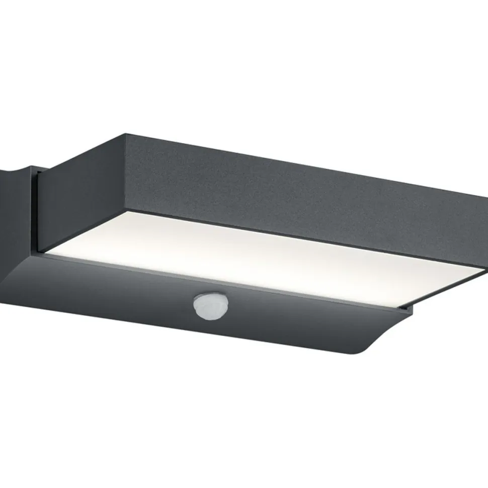 LED-seinävalaisin ulos Trio Cuando 70x232x135mm antrasiitti liiketunnistin