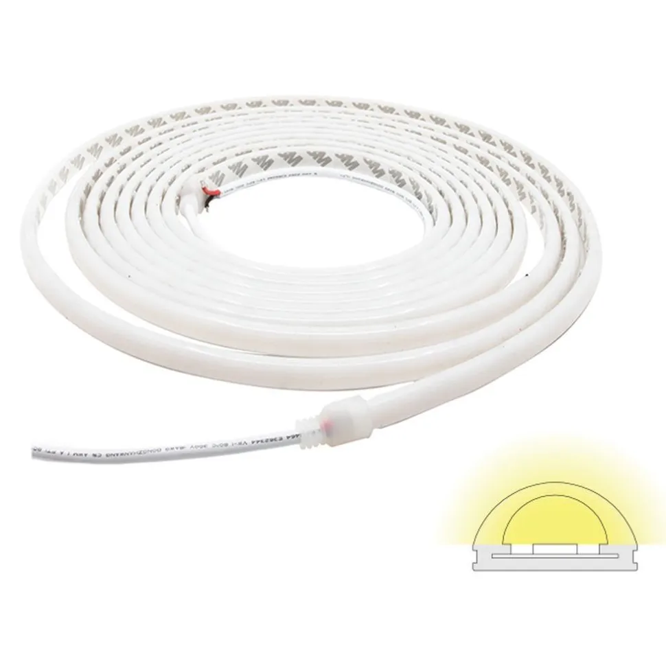 LED-silikoniprofiili Limente LED-Neon Dome 4000K 24V IP67 5m