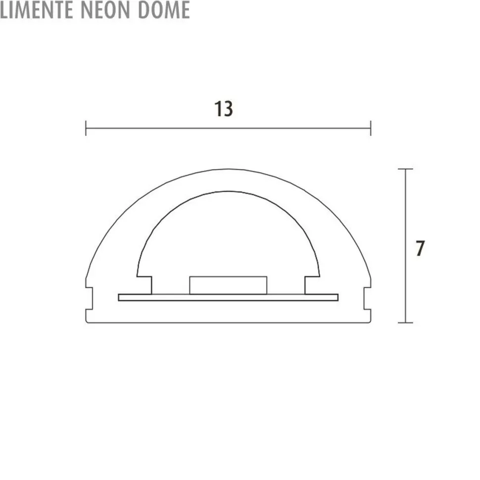 LED-silikoniprofiili Limente LED-Neon Dome 4000K 24V IP67 5m