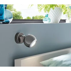LED-Spottivalaisin Eglo Bimeda Ø7cm musta/nikkeli