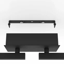 LED-Spottivalaisin Eglo Cardillio 2 4-osainen 98,5x8,5x17,5cm musta/valkoinen