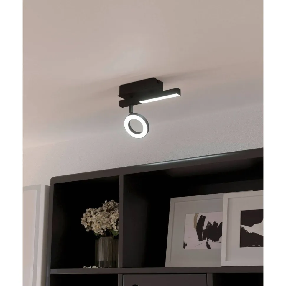 LED-Spottivalaisin Eglo Cardillio 2 2.2W 22,5x6,5x16,5cm musta/valkoinen