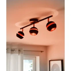 LED-Spottivalaisin Eglo Nocito 3-osainen GU10 musta/kulta
