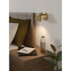 LED-Spottivalaisin Eglo Seras 3W Ø10cm harjattu messinki/kulta