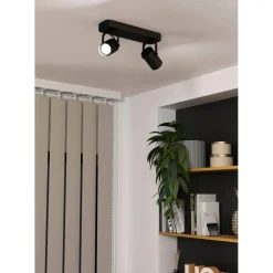 LED-Spottivalaisin Eglo Sorego 2-osainen 28x10x12cm musta