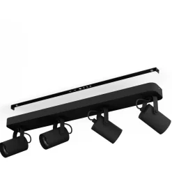 LED-Spottivalaisin Eglo Sorego 4-osainen 58x10x12cm musta