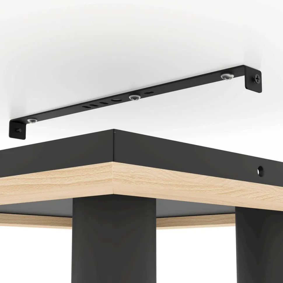 LED-Spottivalaisin Eglo Valcasotto 1 4-osainen 37x37cm musta/puu
