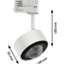 LED-spottivalaisin kiskoon Paulmann ProRail3 Aldan, 4000K, himmennettävä, hopea