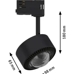 LED-spottivalaisin kiskoon Paulmann ProRail3 Aldan, 4000K, himmennettävä, hopea