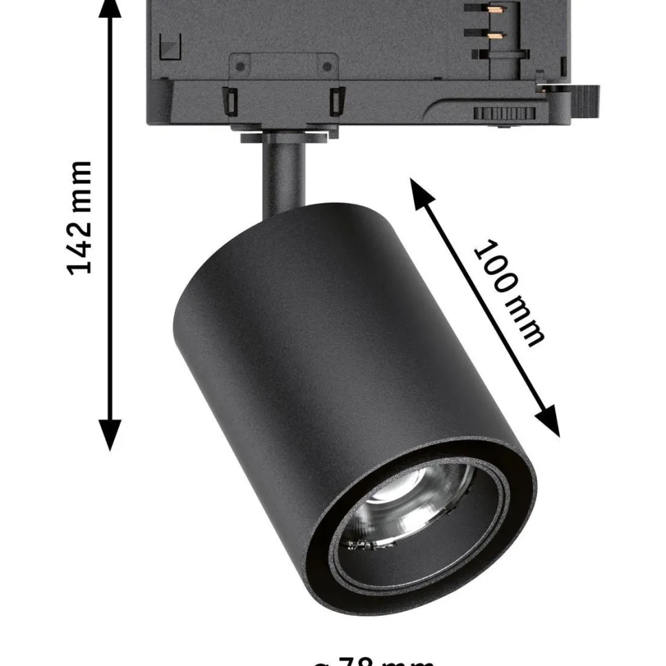 LED-spottivalaisin kiskoon Paulmann ProRail3 Kratos, 50°, 2000lm, 18.5W, 4000K, hopea