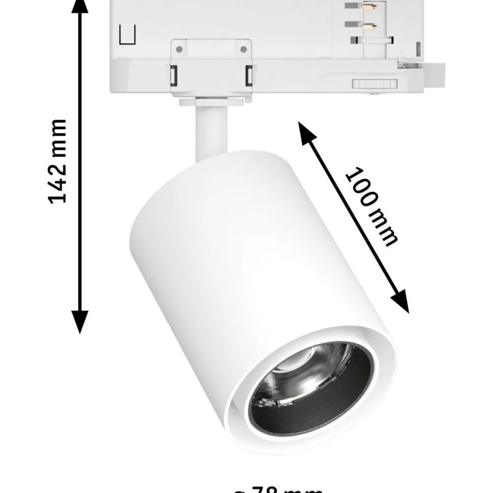 LED-spottivalaisin kiskoon Paulmann ProRail3 Kratos, 36°, 25W, 3000K, musta